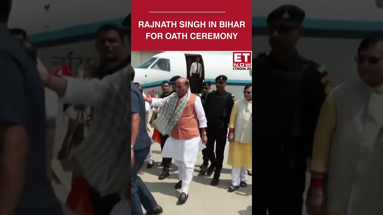 Rajnath Singh Arrives At Bihar Cabinet Oath Ceremony In Patna Amid Big Political Buzz #shorts