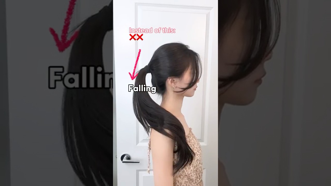 QUICK & EASY ponytail that doesn&rsquo;t weigh your hair down!  #hairstyles #ponytailhack