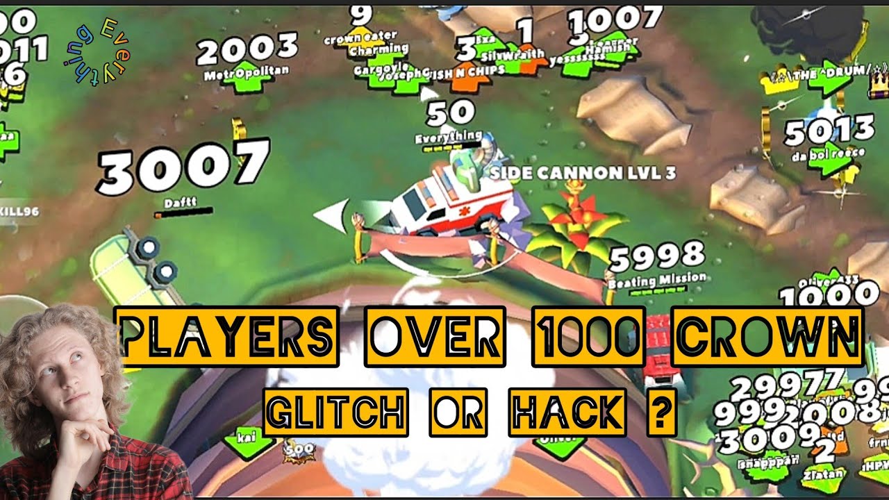 players over 1000 crown , Glitch or Hack? || crash of cars || #crashofcars #gaming