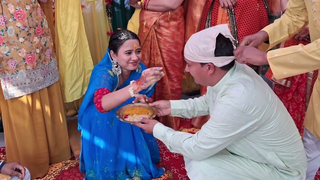 Garhwali Haldi Hath Ceremony Delhi main. 