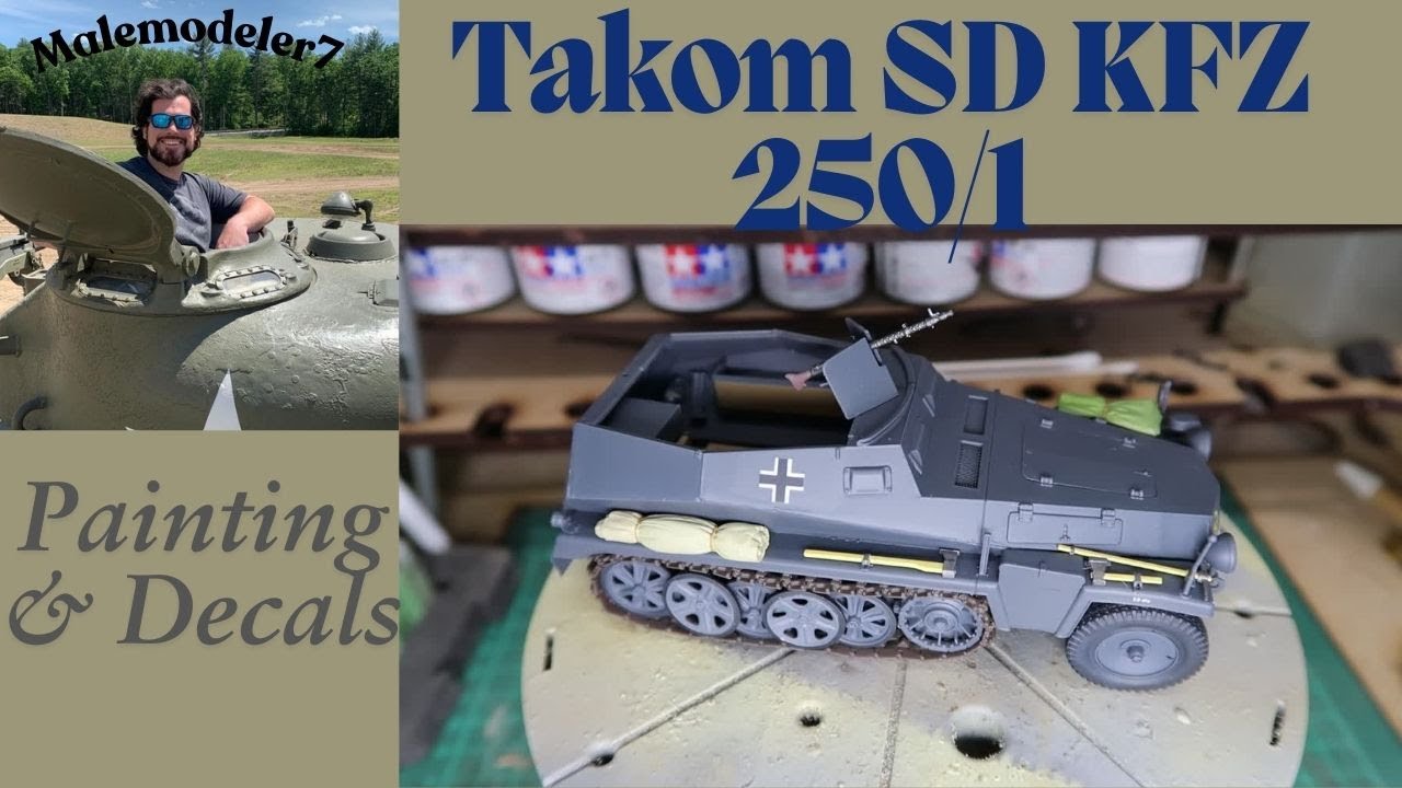 Painting & Decals on Takom’s Sd.Kfz. 250/1 + Fixing Fit Issues #scalemodel #tamiya #ww2