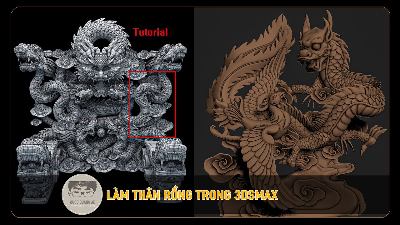 3Dsmax tutorial - modeling Dragon body