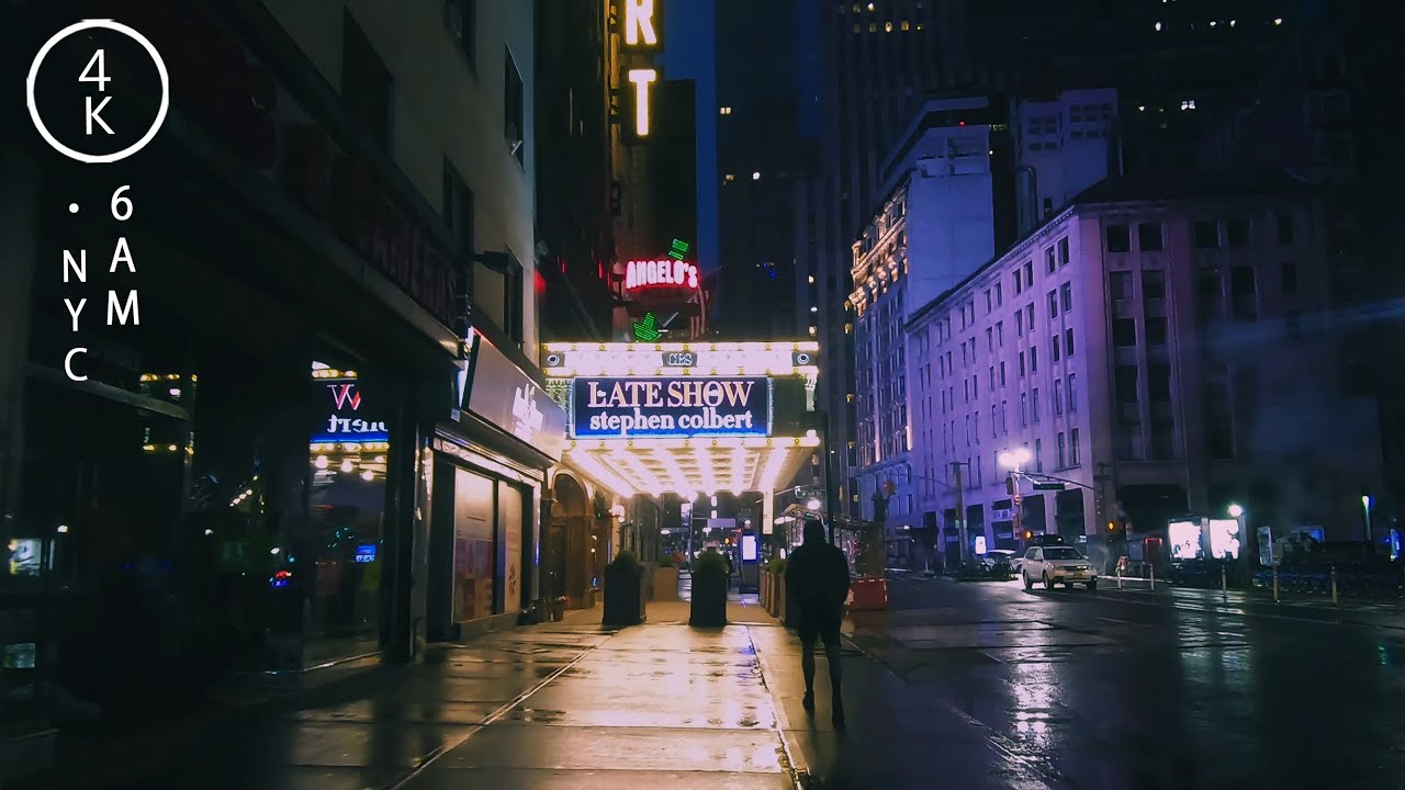 NYC Early Morning Rain - Manhattan, New York 4K