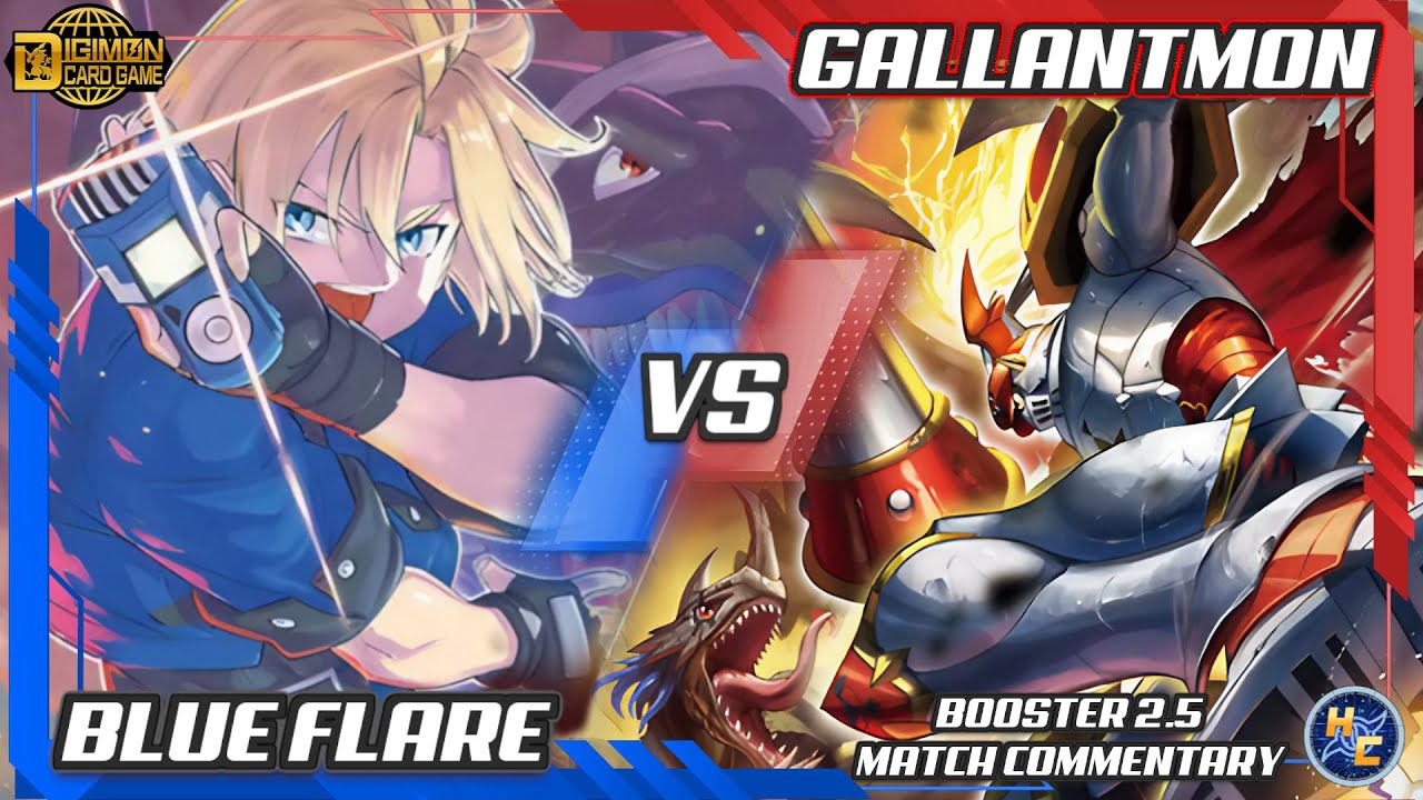 Blue Flare vs Gallantmon - Booster 2.5 Matchplay Commentary