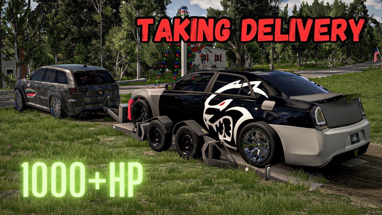Taking Delivery of The FASTEST Whipple Hellcat 300 in Beamng Drive! Big Wheelies and HARD Pulls!