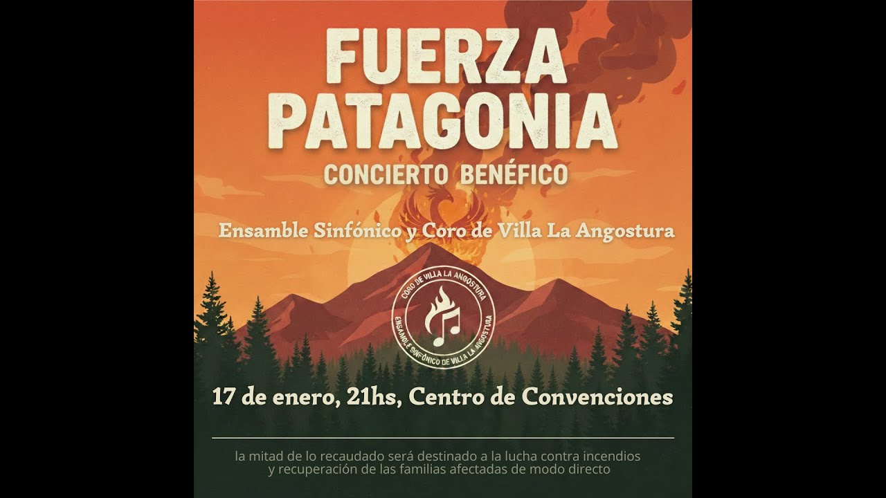 Concierto en vivo, a beneficio de la lucha contra incendios de la patagonia