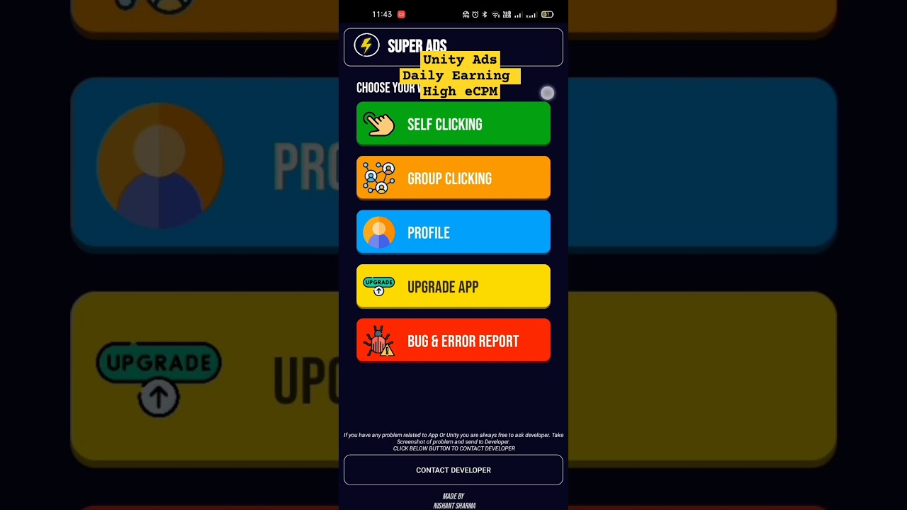 Unity Ads Self Clicking, Group Clicking | All In One | FREE & PAID | Earn upto 5$ Daily #selfclick