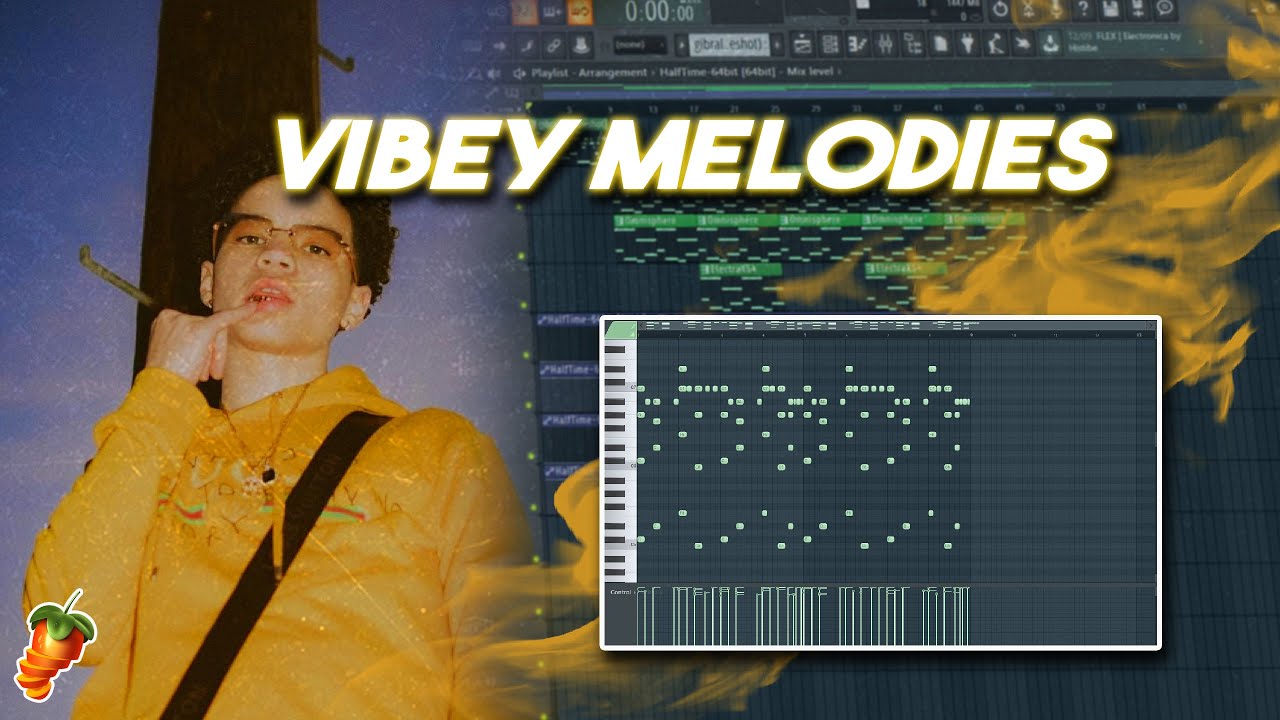In 3 mins HOW TO MAKE VIBEY MELODIES FOR LIL MOSEY *FROM SCRATCH | FL STUDIO TUTORIAL
