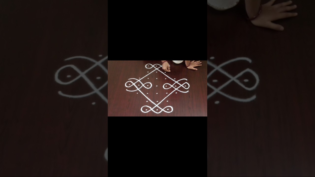7dots sikku kolam#7dots rangoli#melikala muggulu#kambhi kolam#shorts#kolam#Nice Rangoli