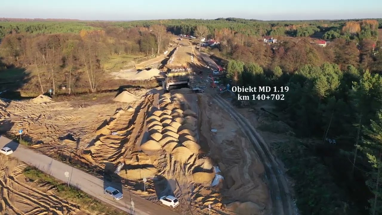 DK78 Obwodnica Pradła – przelot dronem – październik 2025