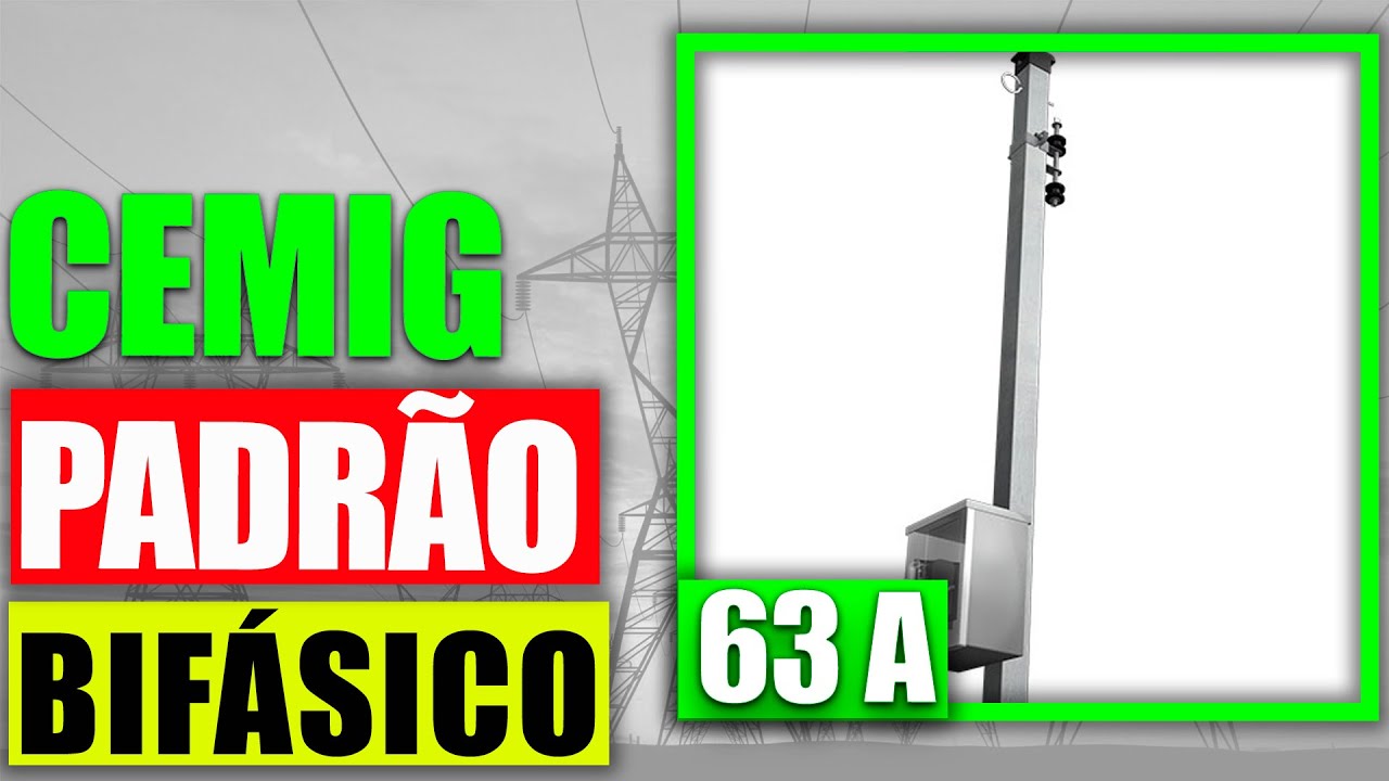 PADRÃO DE ENTRADA BIFÁSICO (220V) DE ENERGIA ELÉTRICA DE 7 METROS PRÉ-FABRICADO (CEMIG) #1