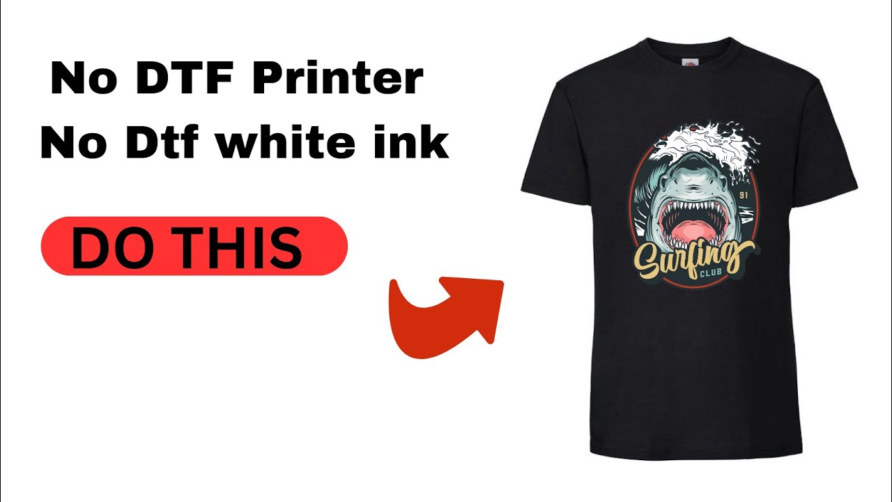 How to create white background dtf blackshirt without white ink. |100% BLACK COTTON SHIRT|👕