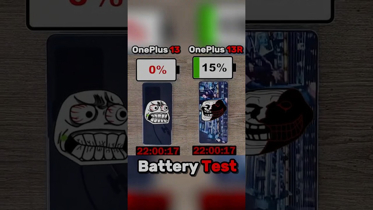 ONEPLUS 13 VS ONEPLUS 13R BATTERY 🔋 TEST?