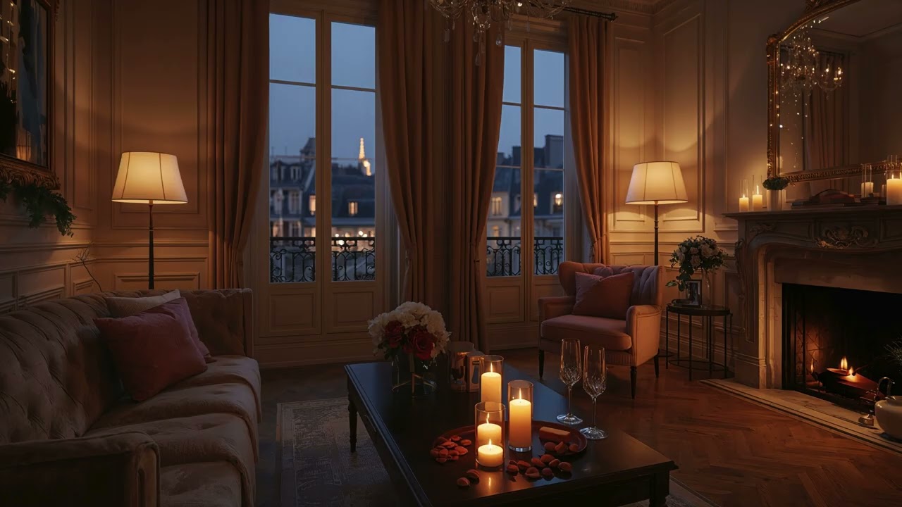 Calm Instrumental Ambient by the Fireplace | Cozy Evening Relaxation Music