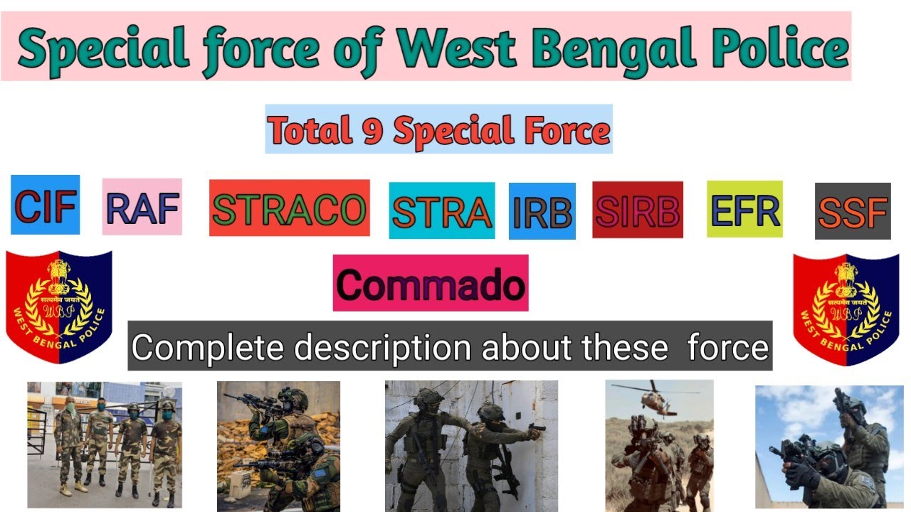 WBP Special force (CIF, RAF, STRACO, STRA, IRB, SIRB, EFR, SSF, Commando)