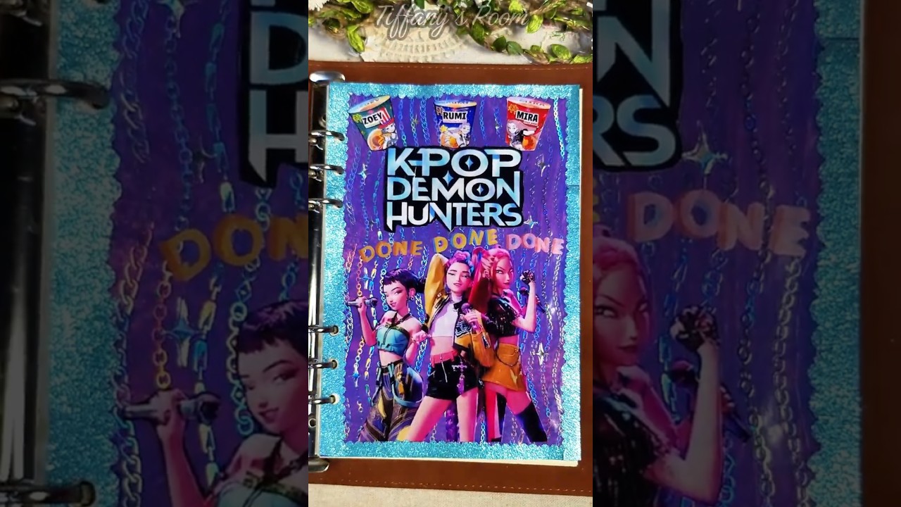 Kpop Demon Hunters| Huntrix | How it's done | Scrapbooking | Journaling #netflix #shortsvideo