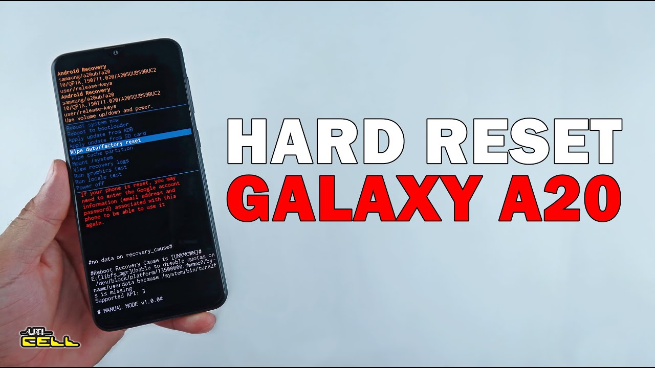 Hard Reset no Samsung Galaxy A20 (SM-A205) #UTICell