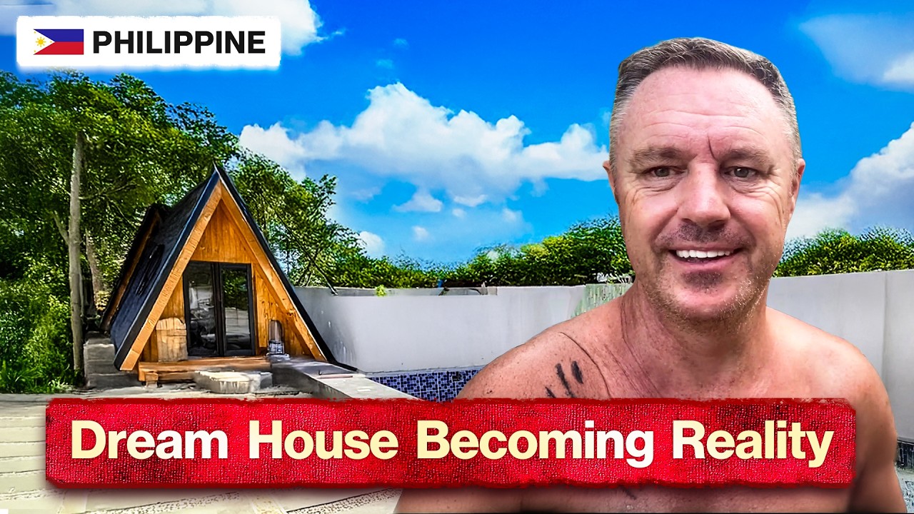 Installing 24v pool lights for safety | A frame cabin construction Philippines - Week 24