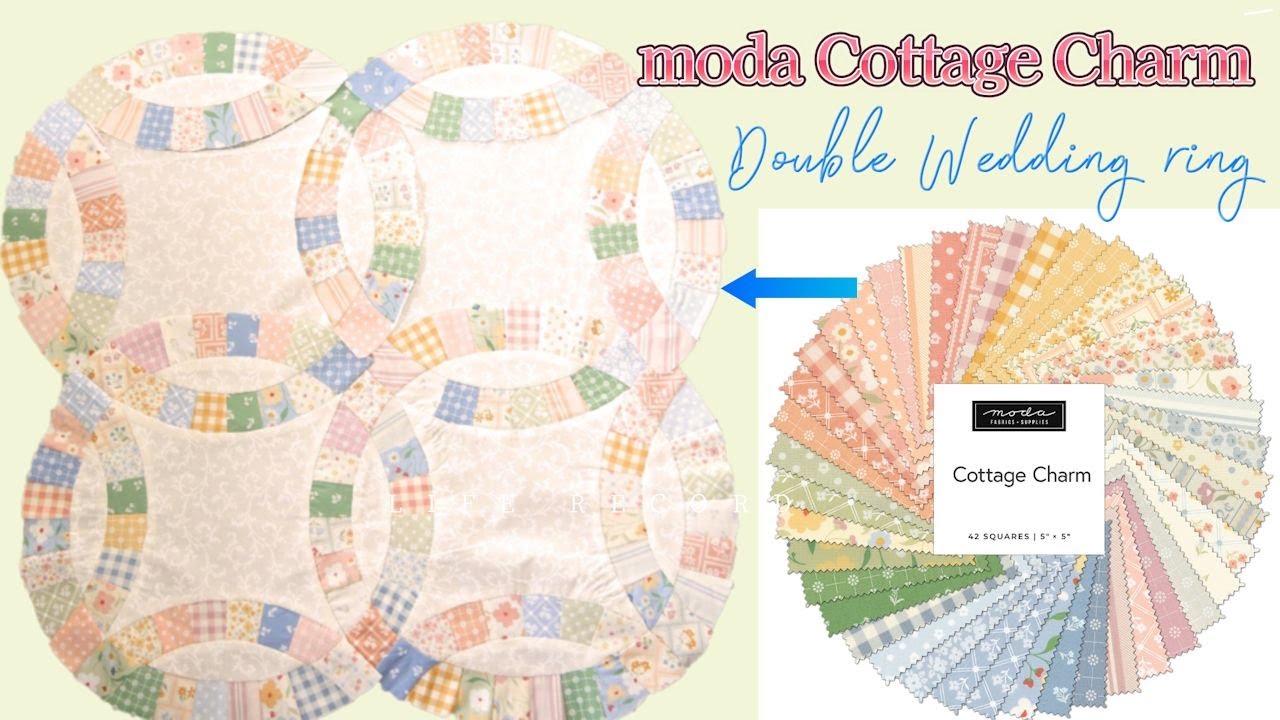 moda【Cottage Charm】で作るダブルウェディングリング