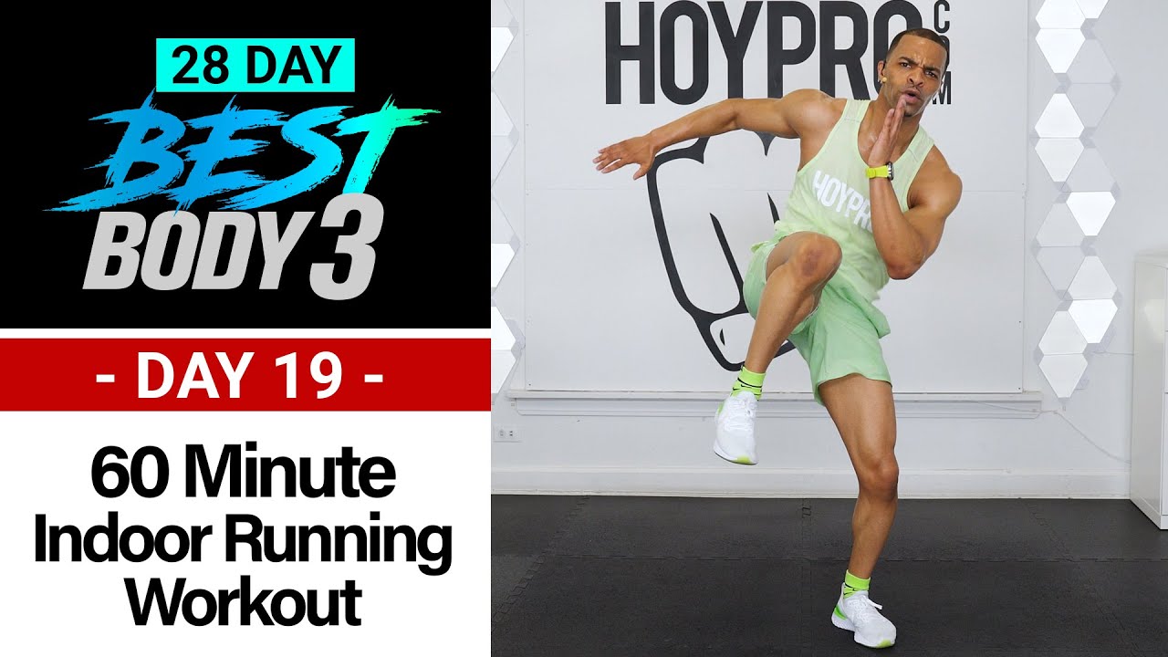 60 Minute Fat Burning Indoor Running Workout | INTENSE at Home Running Cardio HIIT | Millionaire Hoy