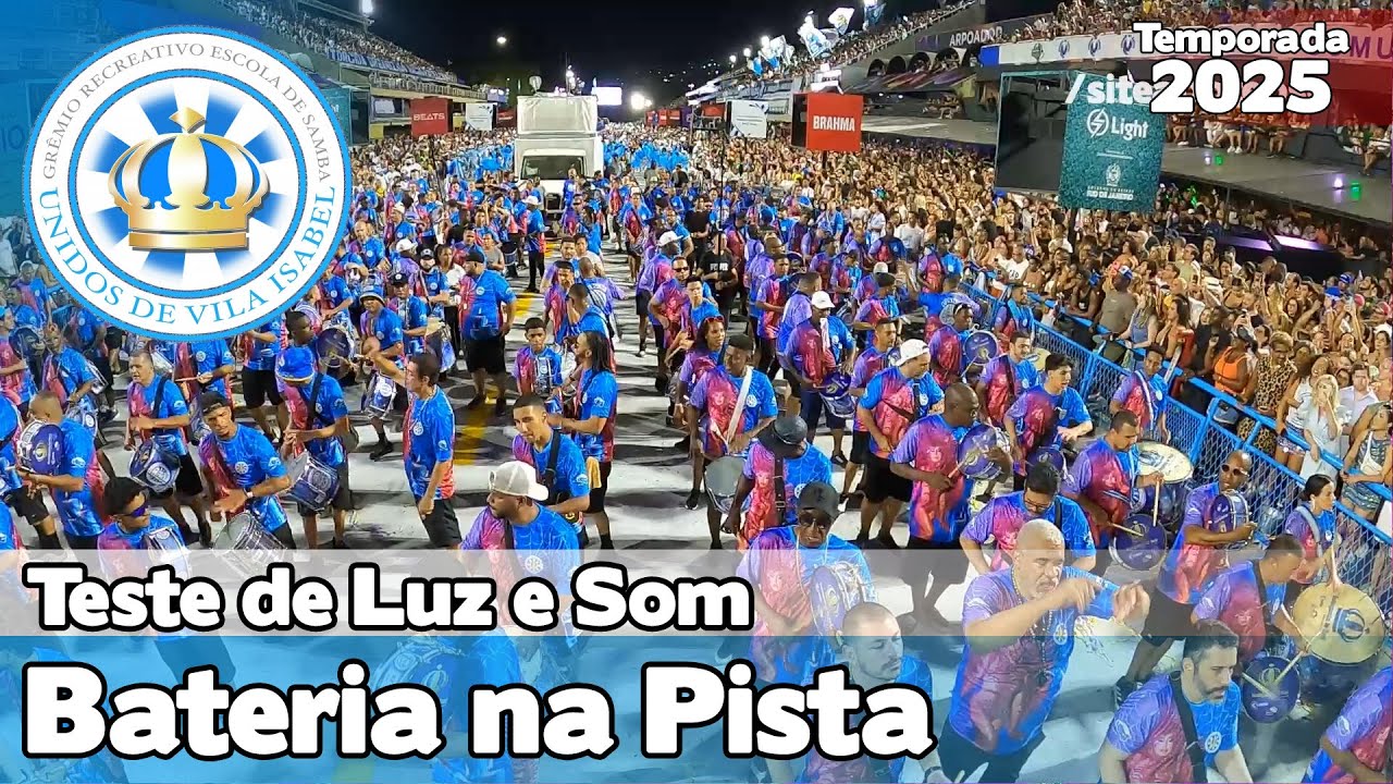 Vila Isabel 2025 | Bateria na Pista  - Ensaio Técnico Teste de Luz e Som |  Samba ao vivo #ET25