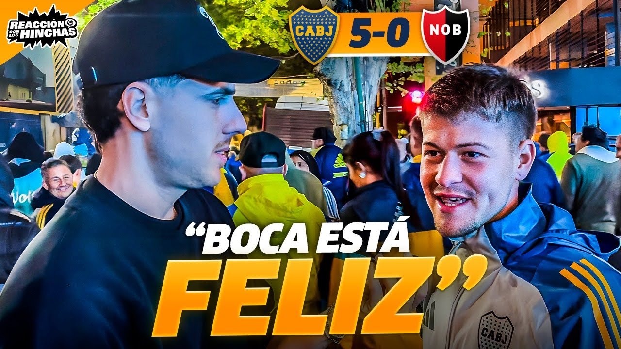 REACCIÓN CON LOS HINCHAS / BOCA 5-0 NEWELL’S 