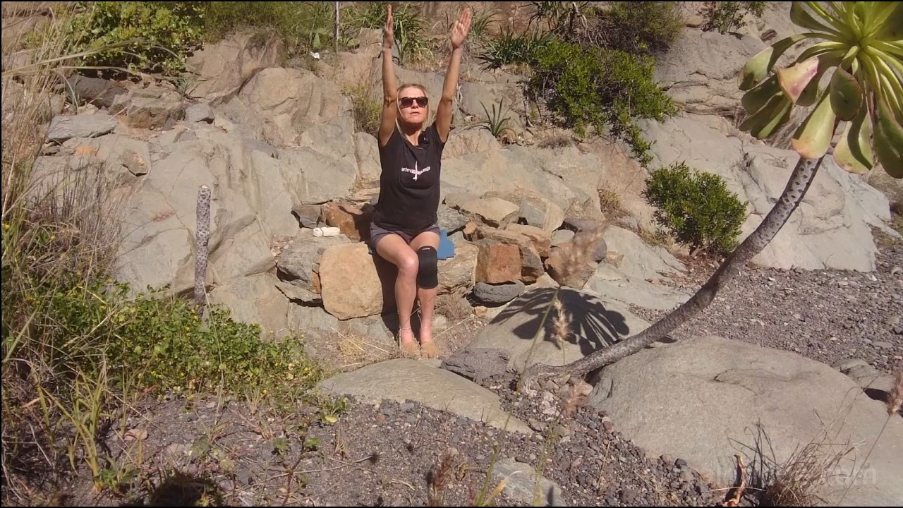 Yoga on a seat or a chair