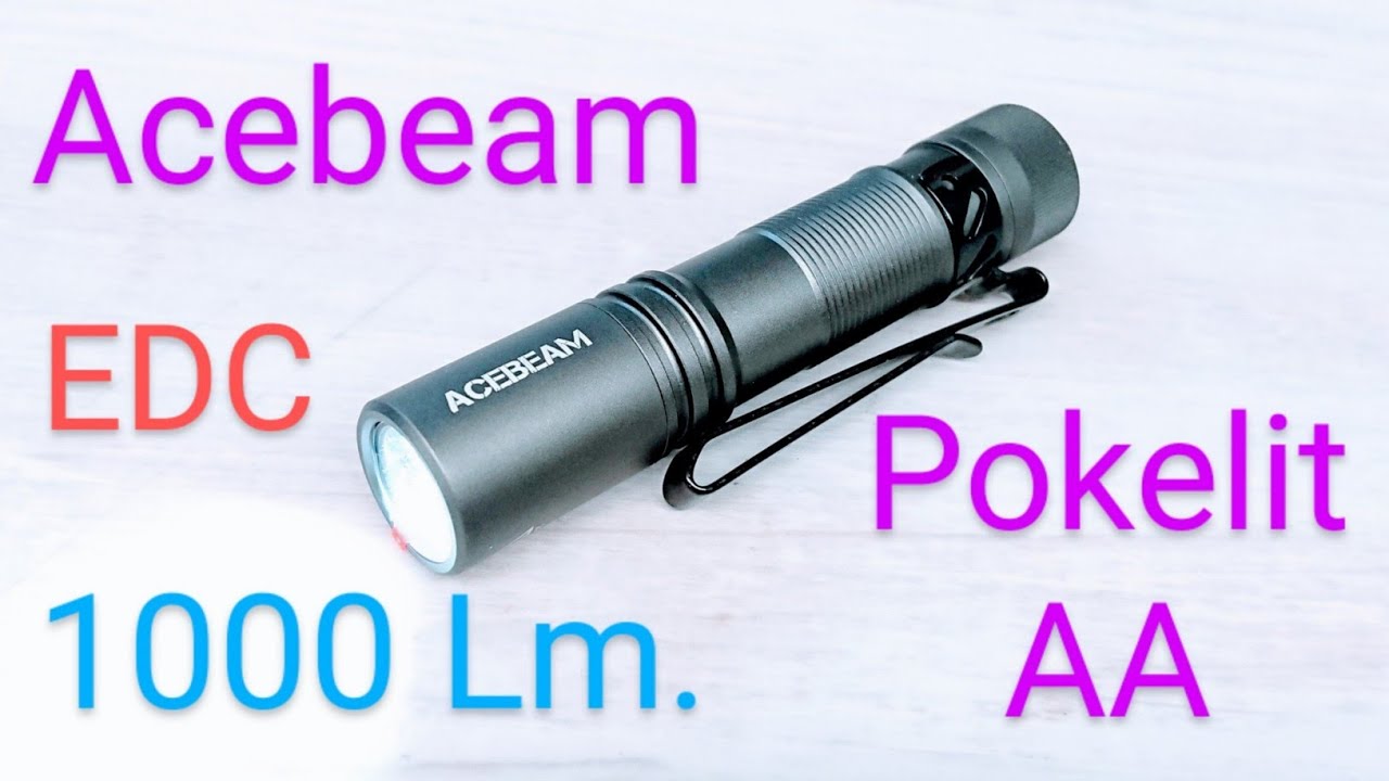 Acebeam Pokelit AA Mini EDC Led Taschenlampe 1000 Lumen grey Review  Beamshots keine H16 P15 E70