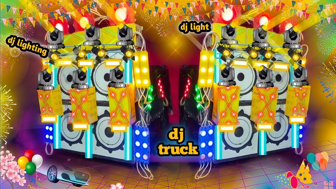 Diy mini dj truck setup at home and how to make mini dj truck !! Mini dj light big dj sharpy light