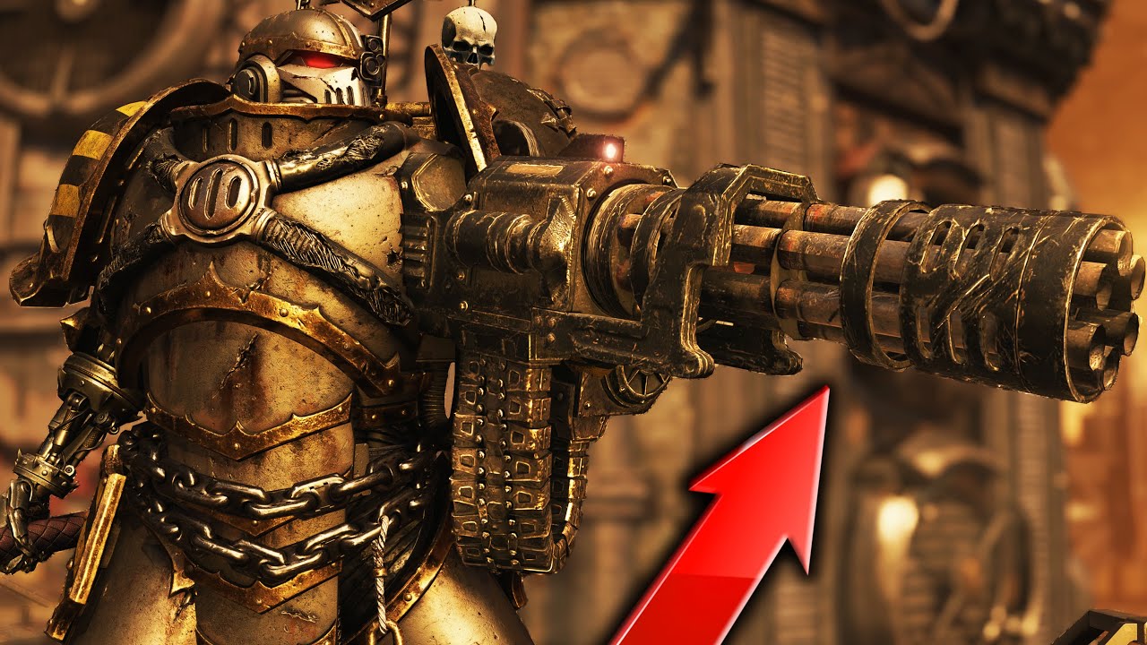 GATLING CANNON IS INSANE! Real Iron Warriors Champion vs Tyranids - Space Marine 2 (4K, Mods)
