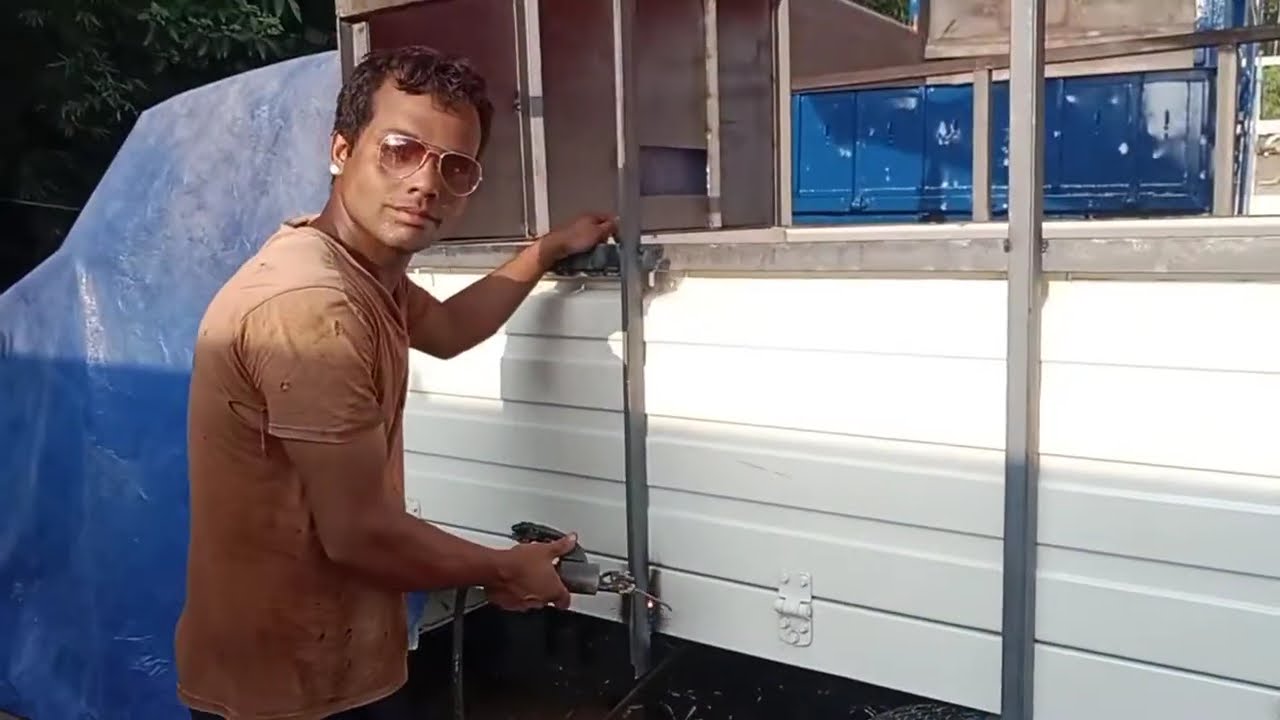 Mahindra Bolero pick 1.3T body making working by kalasha steel body electric & welding