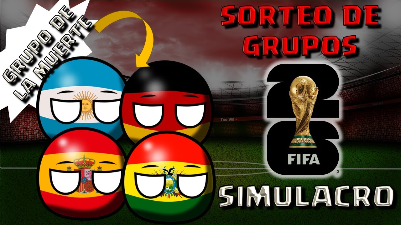 HICE un simulación del SORTEO  de GRUPOS DEL MUNDIAL 2026 #Countryball