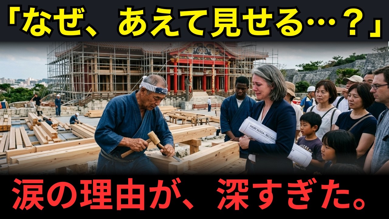 【海外の反応】「なぜ焼けた跡を…？」首里城の再建現場に米国人建築家が絶句。そこに秘められた日本の哲学に涙が止まらない。