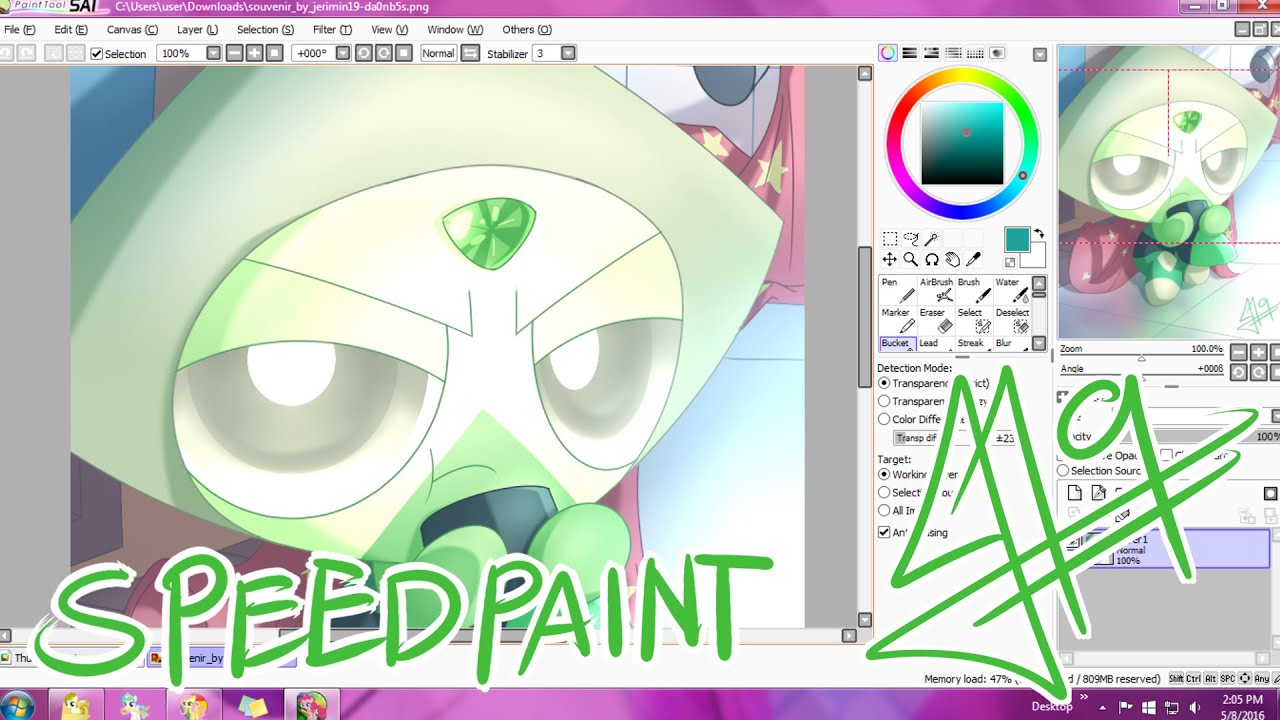 Puffed Peridot/Powerpuff Girls (PPG) + Steven Universe (SU) Crossover Speedpaint: Souvenir