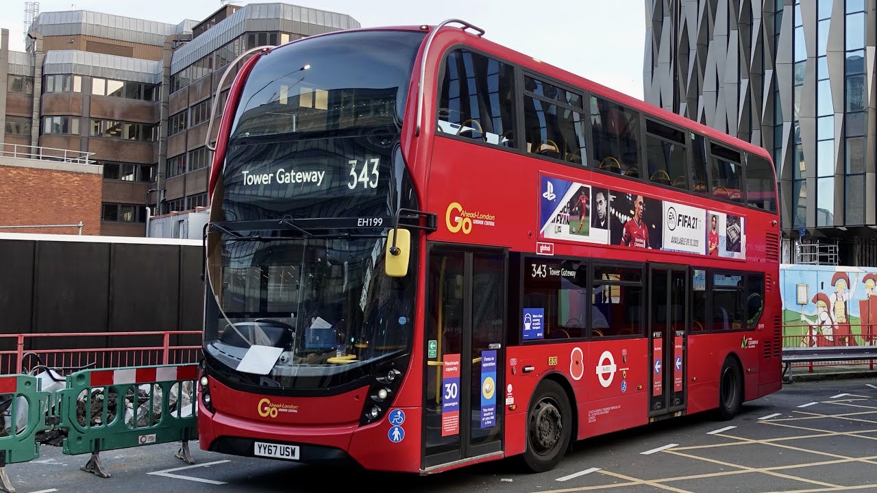London Bus Route 343 - Aldgate to New Cross Gate - Subtitles