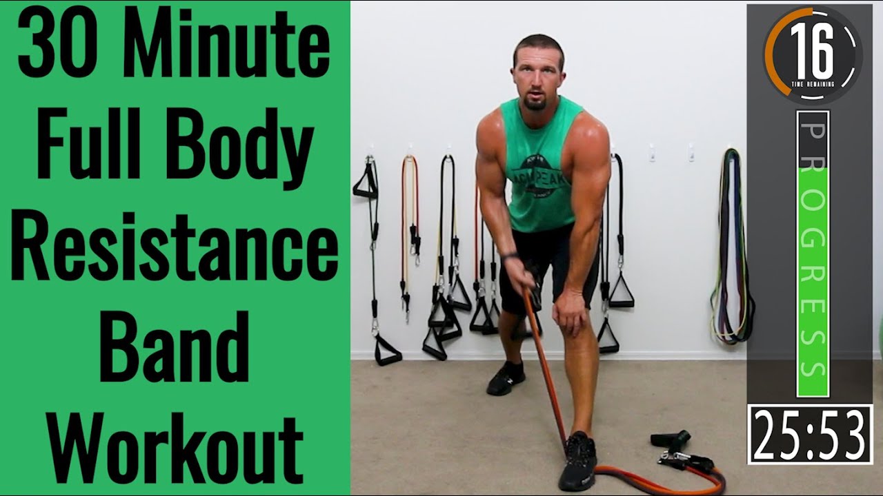 32 Minute Full Body Resistance Band Workout - Band Workout for Men & Women