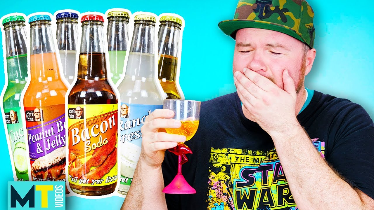 Men Try Weird Soda Flavors - Taste Test
