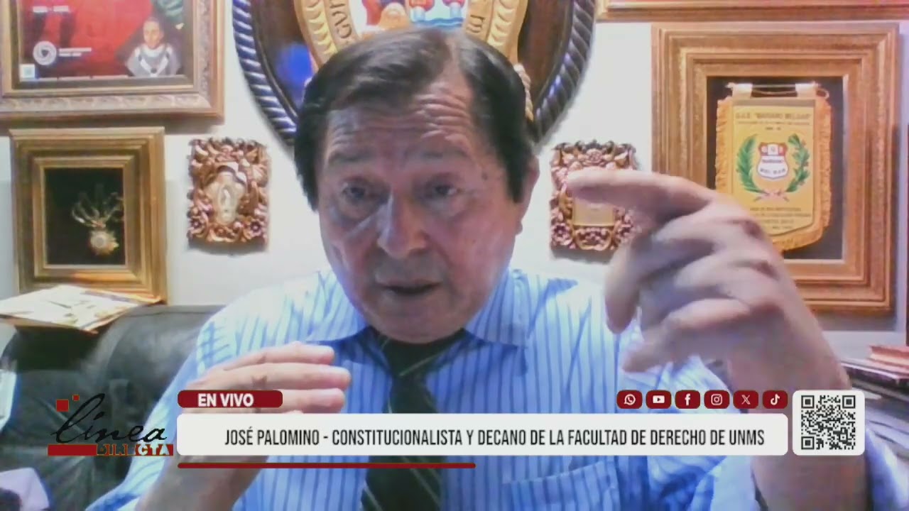 Constitucionalista José Palomino advierte error del Congreso al plantear censura presidencial