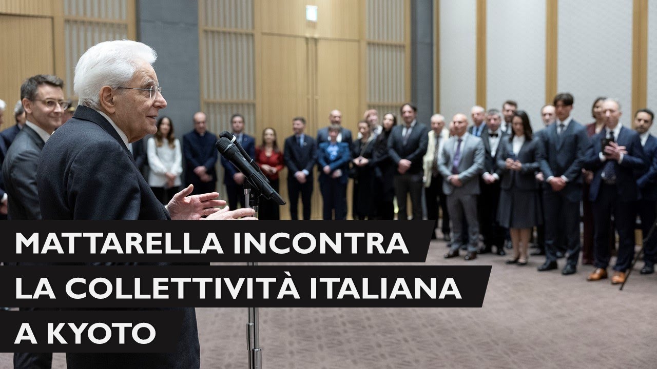 Mattarella incontra una rappresentanza della collettività italiana a Kyoto