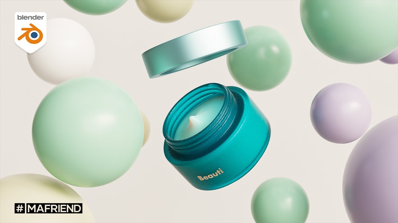 Cosmetic Сream Jar Modeling and Render In Blender . Full Tutorial 🔥🔥