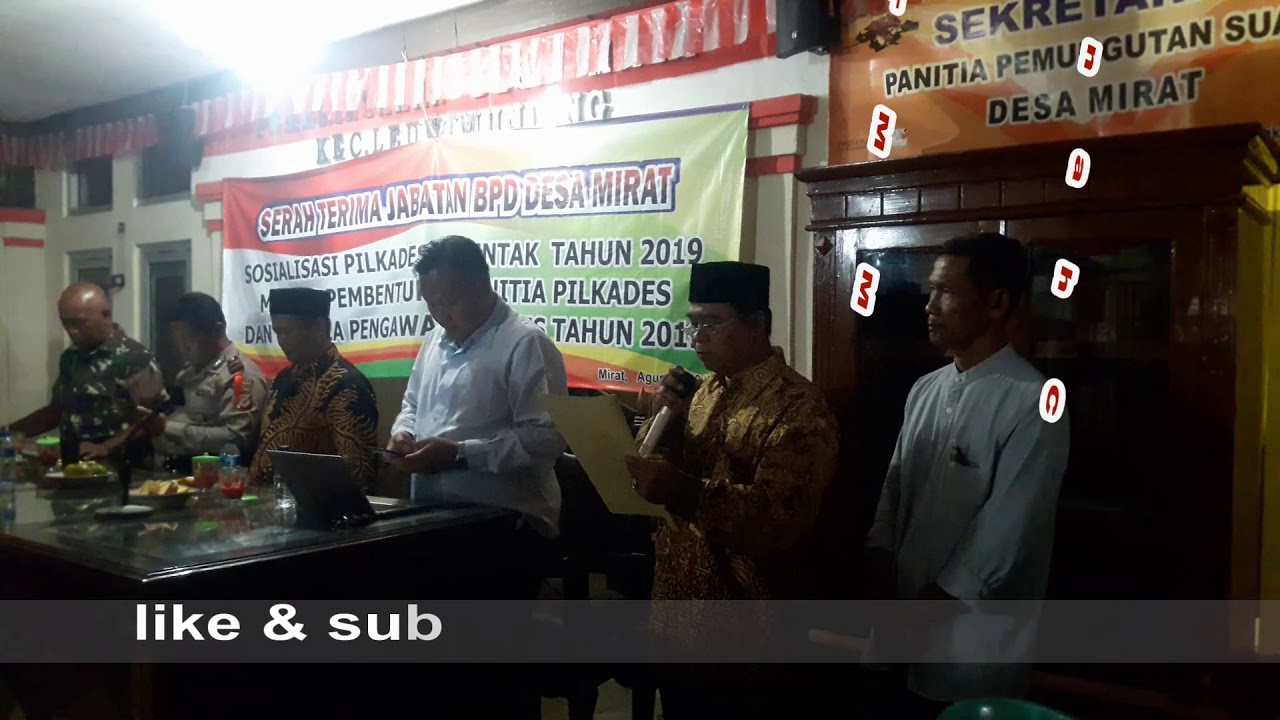 PEMBENTUKAN PANITIA 11 OLEH BPD DESA MIRAT 2019-2025