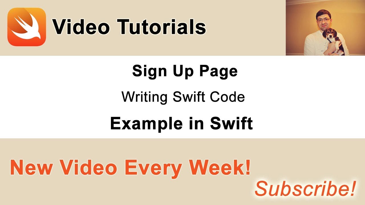 User Sign in, Sign up and Sign out in Swift - 10. Sign up Page Swift Code