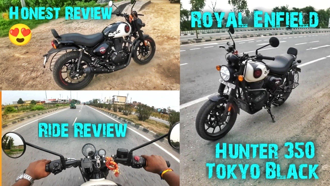 Royal Enfield Hunter 350 Top Model Tokyo Black First Time Riding Expression 😍