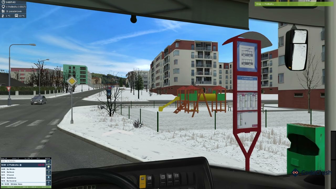 Simt Simulator lina 41 Zborovska pole-Strelna Hora-Zborovska pole
