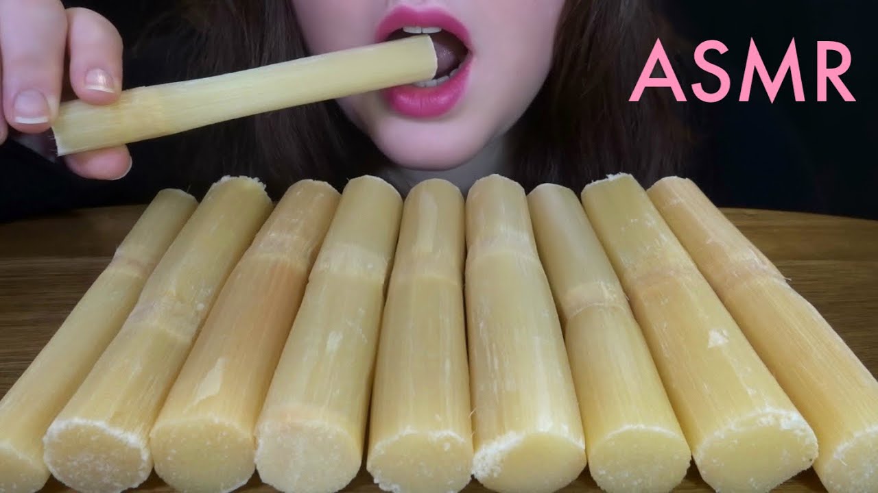 ASMR Sugarcane - EXTREMELY SATISFYING Crispy & Juicy EATING SOUNDS!