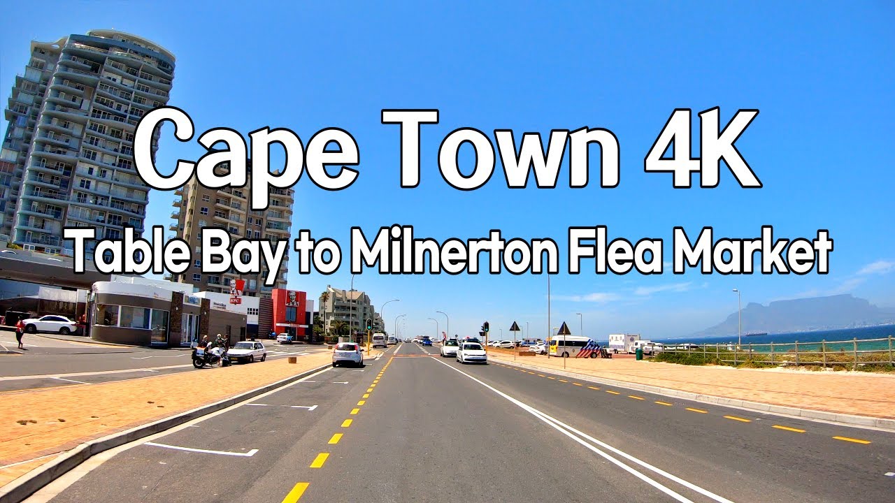 [4K ] Cape Town 4K Driving, from Table Bay Beach road to Milnerton Flea Market