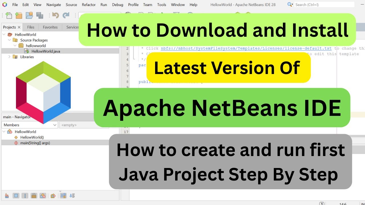 NetBeans | How to download and install latest version of NetBeans IDE | Run first Java Program