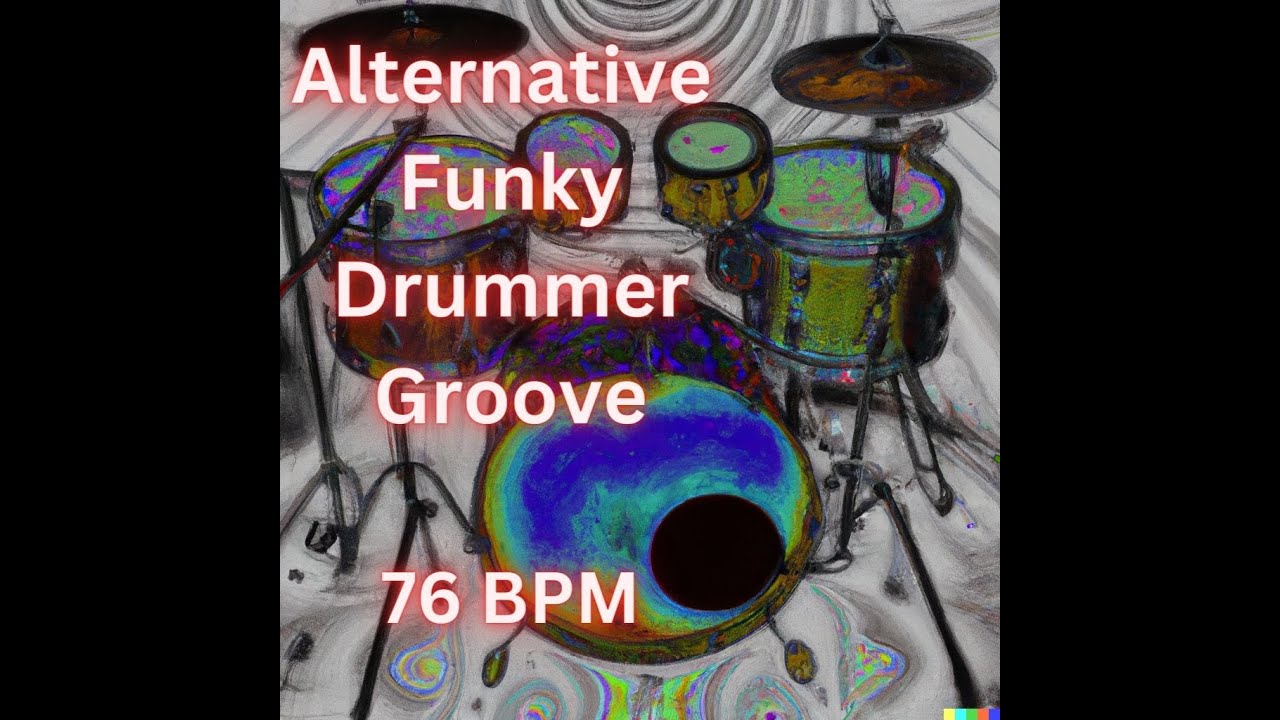 Alternative Funky Drummer Backing Track 76 BPM - Slow Funk Rock Groove