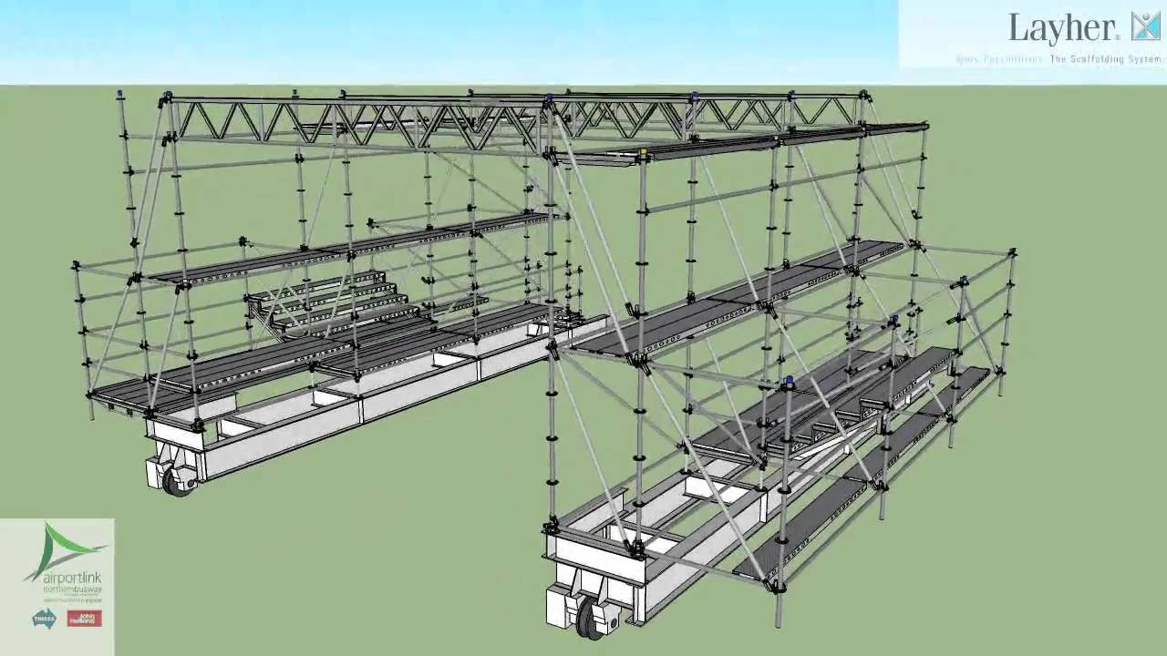 Mobile Scaffold Gantry in Tunnel