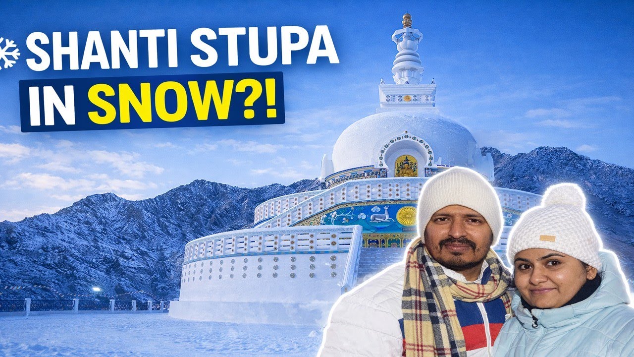 I Didn’t Expect Shanti Stupa Leh to Look Like THIS in Snow 😲